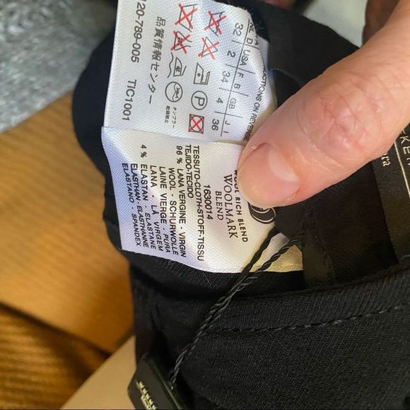 Max Mara weekend black wool blend midi skirt size 2 - Picture 5 of 7